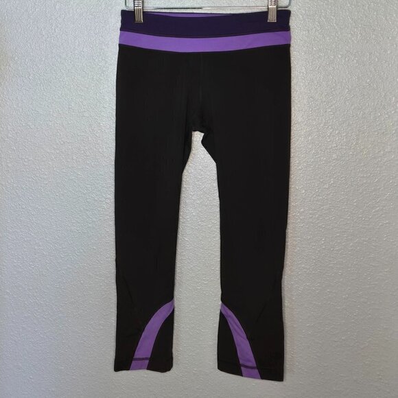Lululemon Run: Inspire Crop II - 6 Persian Purple / Heathered Dark Black / Black - Picture 3 of 6